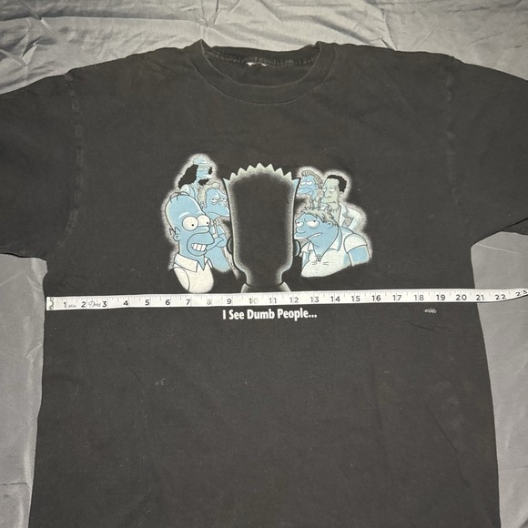 Y2K Vintage The Simpsons I See Dumb People T-Shirt Unknown Size Skater Graphic T - Picture 2 of 6